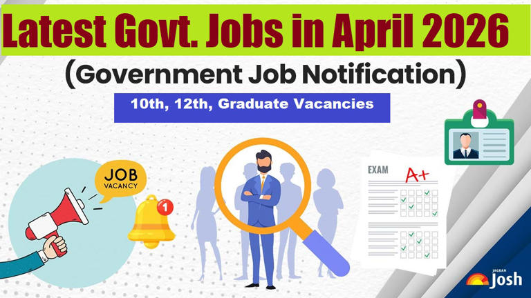 Latest govt. jobs in April 2026: Check 10th, 12th, graduate vacancies, apply online, selection proc