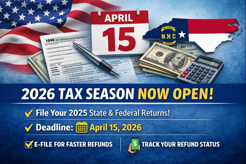 State and Federal Tax Filing Season Opens for 2026; April 15 Deadline Set | Goldsboro Daily News -