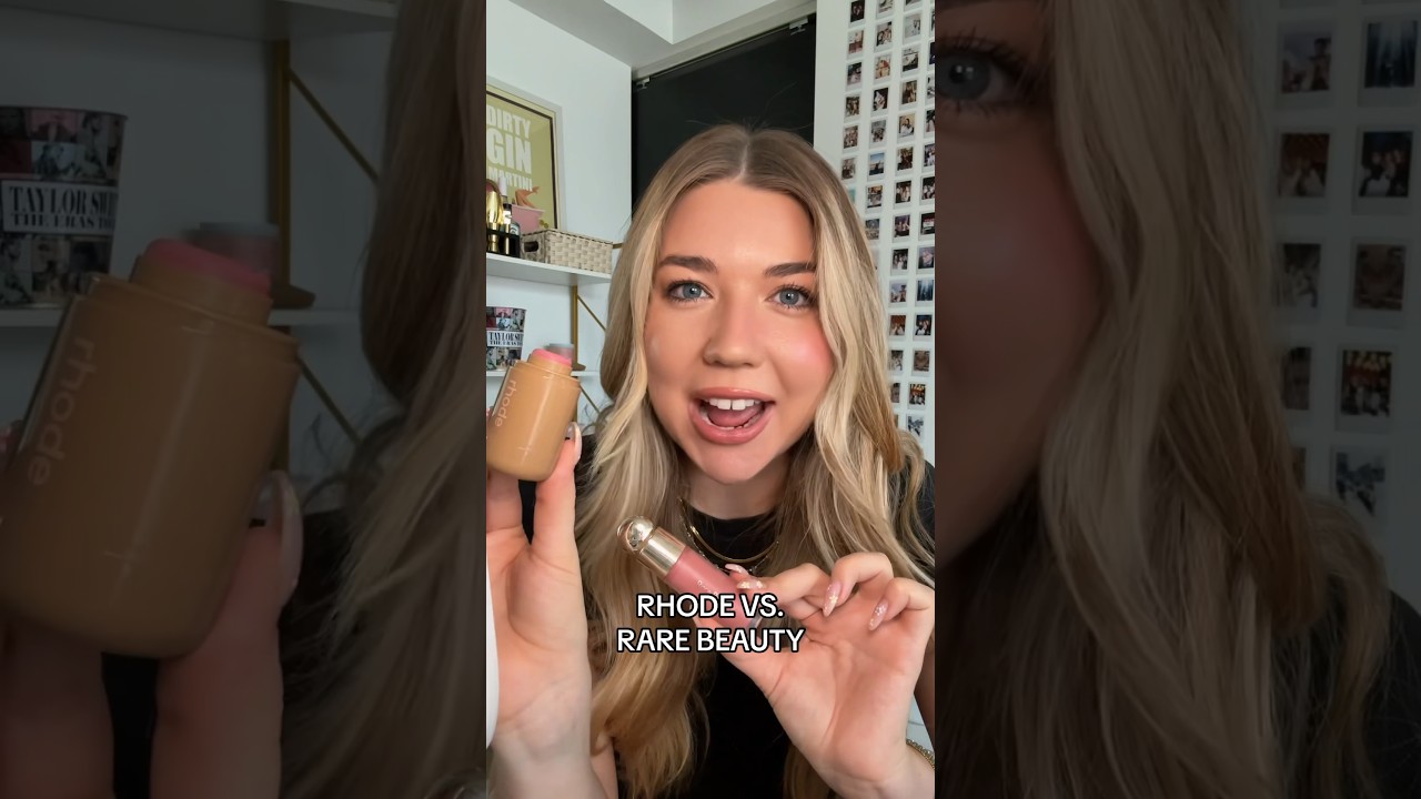 RHODE BLUSH VS. RARE BEAUTY BLUSH - YouTube