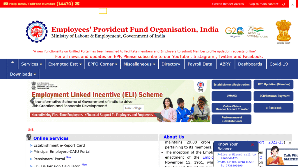 UAN Portal Member- EPFO Login View PF Passbook & Status