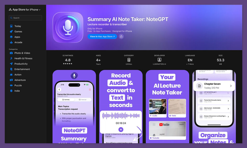 Best AI Note Taking App in 2025: Top Picks That Actually Work - NoteGPT -  Summary AI Note Taker